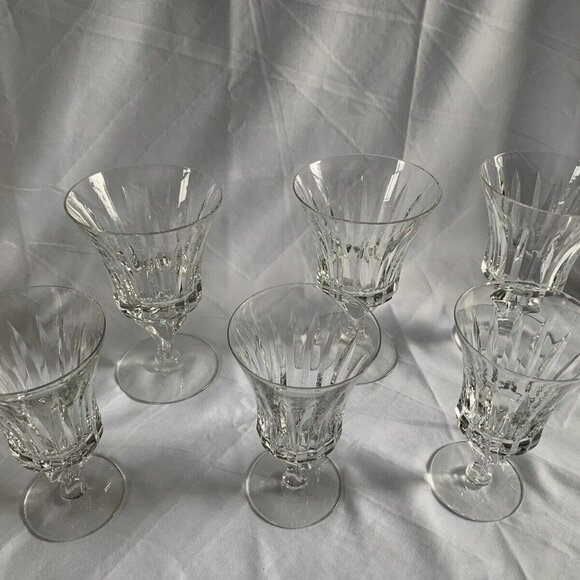 Tiffin Franciscan Princeton 17578 3 Wine Goblets 3 Water Goblets Vintage 1960's - Picture 2 of 15